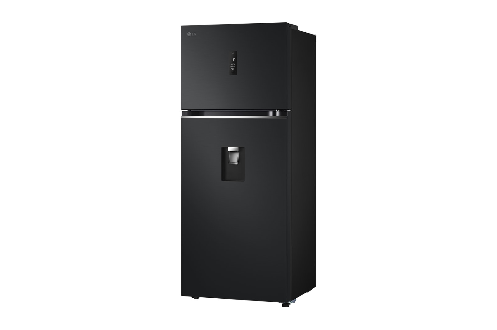 LG Refrigeradora Top Freezer 13.5pᶟ (Net) / 14.9 pᶟ (Gross) Smart Inverter & ThinQ™, color Negro Mate, VT40APD