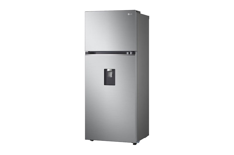 LG Refrigeradora Top Mount 14pᶟ (Net) / 14.9 pᶟ (Gross) Silver con Dispensador de Agua Smart Inverter, VT40WPN