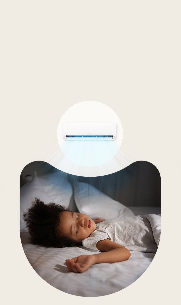 Video que explica el aire acondicionado que proporciona un enfriamiento silencioso para un sueño confortable