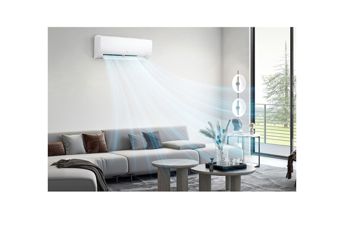 LG Aire Acondicionado LG DUALCOOL Inverter, 18,000 BTU/h, Solo Frío, 220V, Compresor Dual Inverter con 10 años de garantía, Pre Filtro, Recubrimiento Gold Fin™ en la condensadora., VX182C1