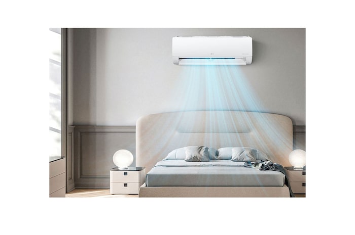 LG Aire Acondicionado LG DUALCOOL Inverter, 18,000 BTU/h, Solo Frío, 220V, Compresor Dual Inverter con 10 años de garantía, Pre Filtro, Recubrimiento Gold Fin™ en la condensadora., VX182C1