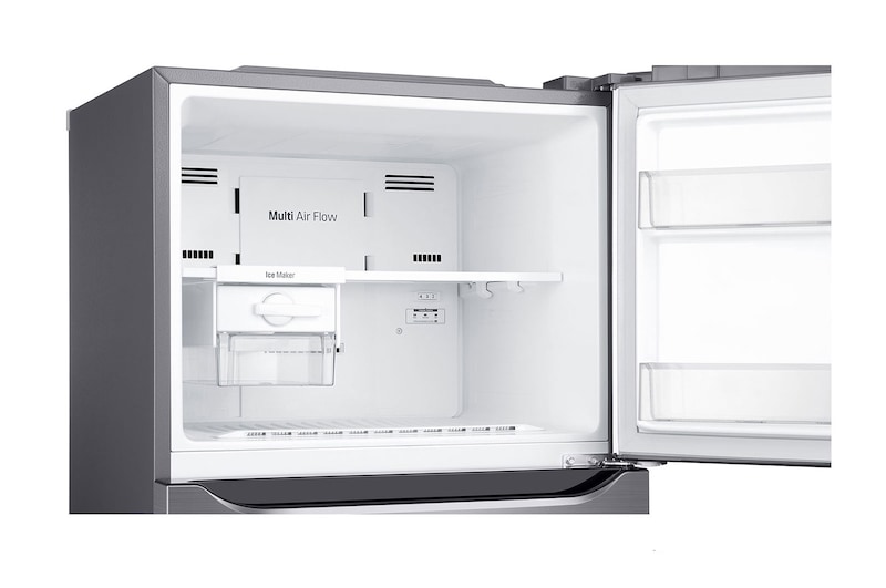 LG Refrigeradora Top Freezer 15pᶟ(Gross)/13.9pᶟ(Net)  LINEARCooling™ Smart Inverter Acero Brillante Smart Diagnosis™, GT39WPP