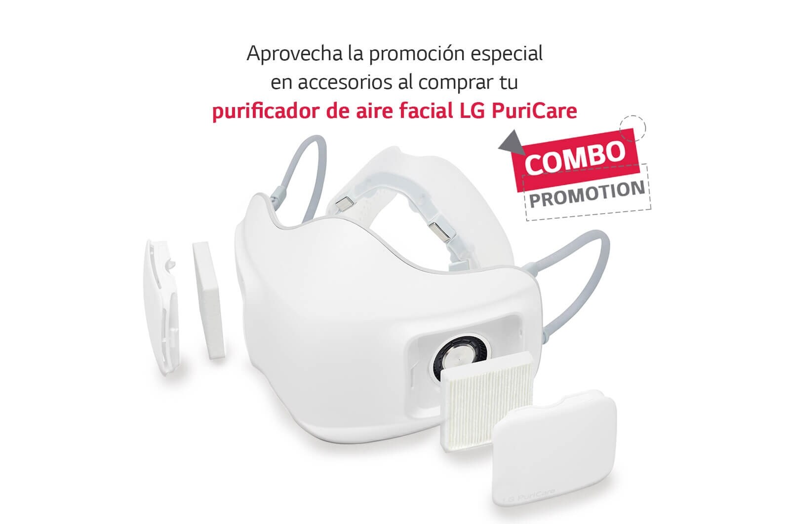 Compra un aire acondicionado Dual Cool y llévate un purificador de aire facial LG PuriCare en LG.com