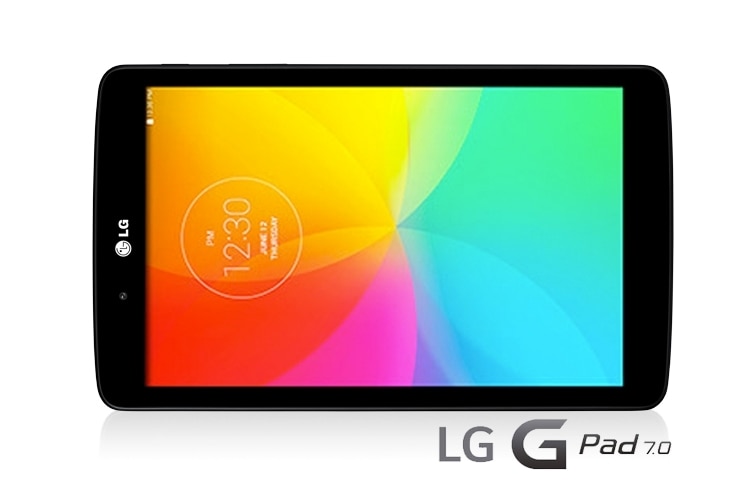 Front view of TABLET ANDROID 4.4.2 KITKAT, IPS LCD DE 7&#39;&#39;, DUAL CORE 1.2GHZ Y KNOCK CODE™ LGV400 Gpad7.0 negro