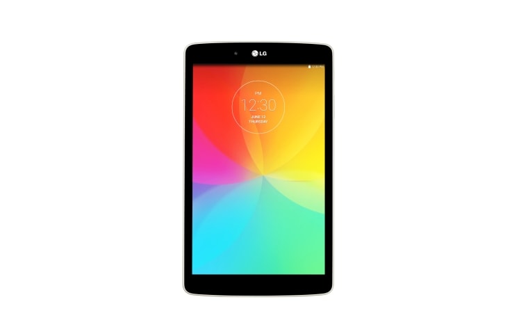 Front view of TABLET ANDROID 4.4.2 KITKAT, IPS LCD DE 8&#39;&#39;, DUAL CORE 1.2GHZ Y KNOCK CODE™ LG V480 G Pad  8.0 White