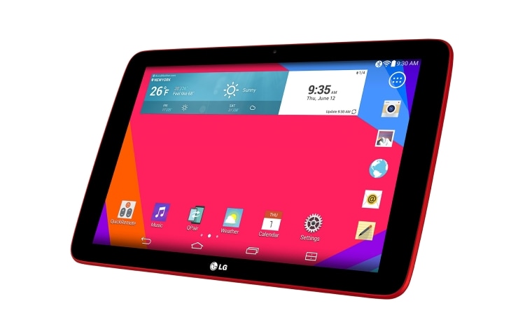LG TABLET ANDROID 4.4.2 KITKAT, IPS LCD DE 10.1 '', DUAL CORE 1.2GHZ Y KNOCK CODE™, V700 G PAD 10.1 Red