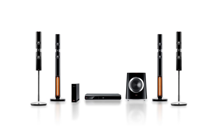 Front view of LG 4.1ch Smart 3D Blu-ray(TM) Home theater with Aramid Fiber  BH9630TW