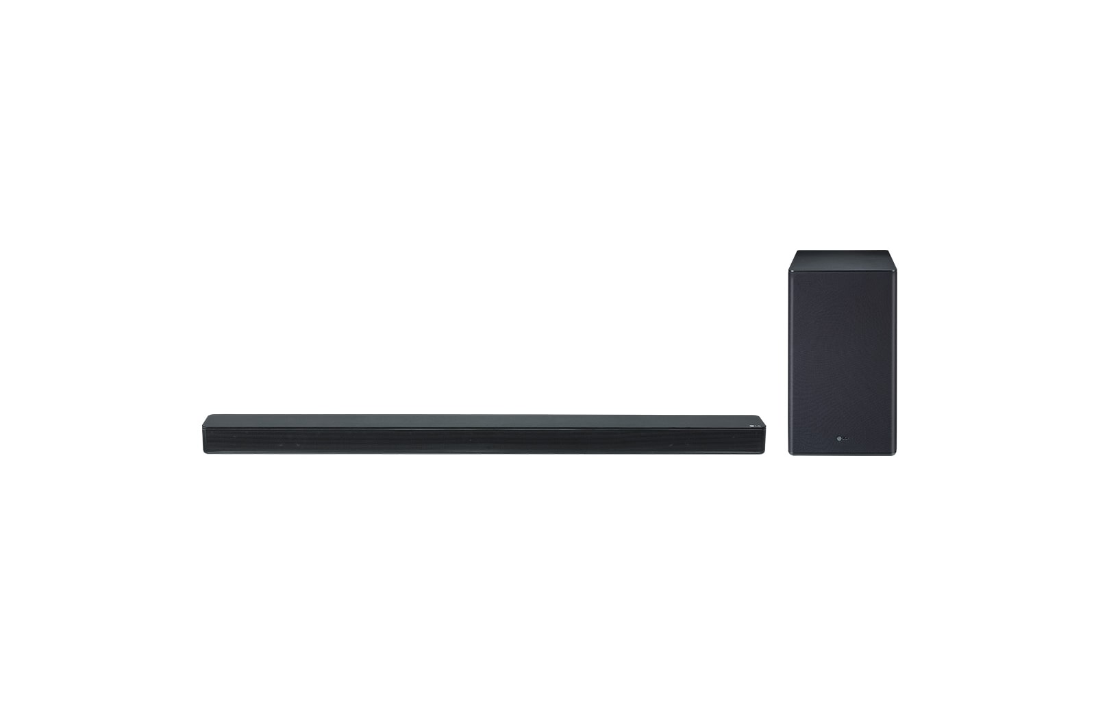 Front view of Barra de sonido LG SK8 2.1 canales, 360W de potencia, Dolby Atmos, Chromecast incorporado SK8