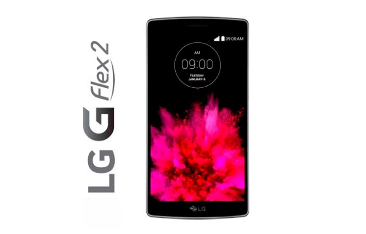 Front view of SMARTPHONE CURVO 4G, ANDROID™ 5.0 LOLLIPOP, PANTALLA POLED FULL HD 5.5&#39;&#39;, PROCESADOR DE 8 NÚCLEOS, CÁMARA 13MPCON AUTO FOCUS LÁSER Y BATERÍA DE LARGA DURACIÓN DE 3000 MAH. Disponible para Panamá LGH955P