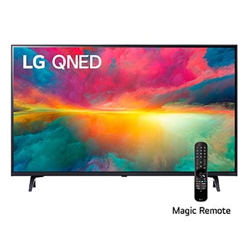 LG Pantalla LG QNED 75 50'' 4K SMART TV con ThinQ AI, front view with QNED logo, 50QNED75SRA