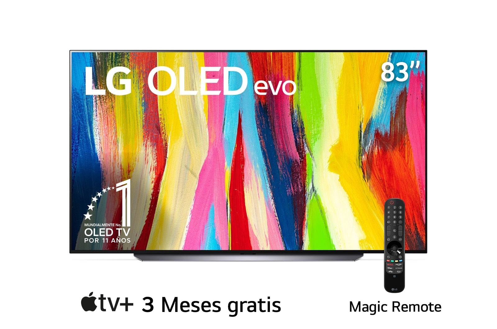LG OLED 83'' C2 evo Smart TV con ThinQ AI (Inteligencia Artificial), OLED83C2PSA