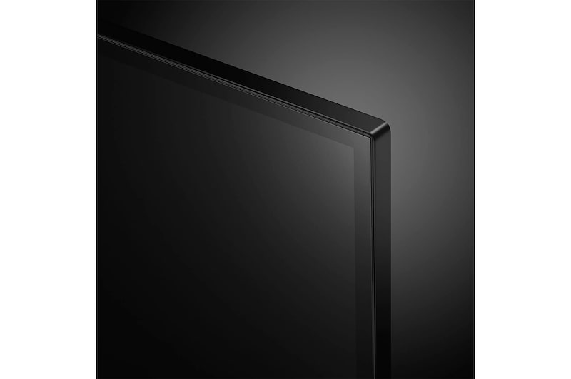 Close-up of the top edge of LG UHD TV, UT73