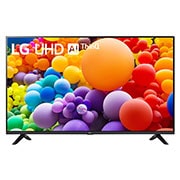 alt="Front view of LG UHD TV, UT73"