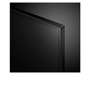 Close-up of the top edge of LG UHD TV, UT73