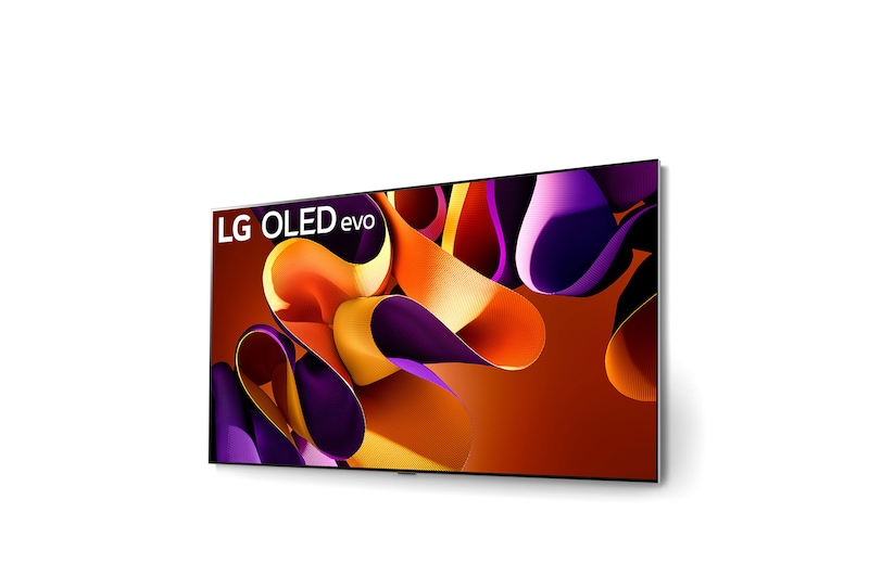 Primer plano del LG OLED evo TV, OLED G4 con el borde superior ultrafino