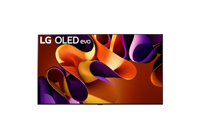 Vista lateral derecha ligeramente inclinada del LG OLED evo TV, OLED G4 en la pared