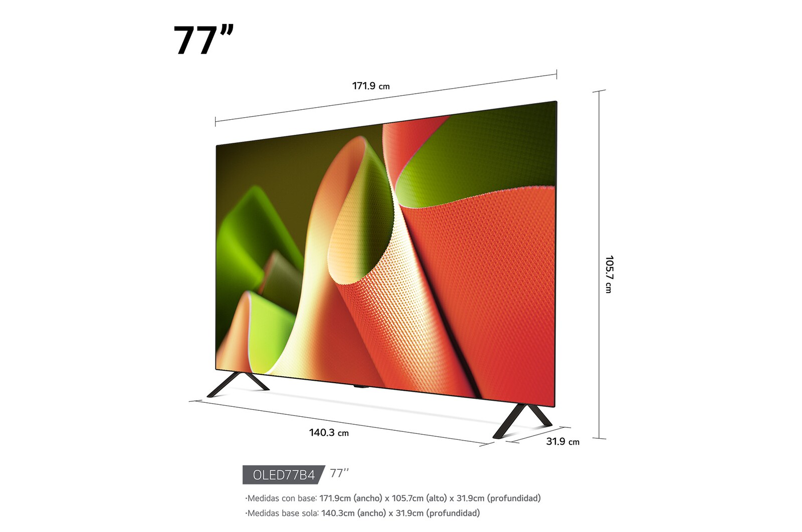 LG 77" LG OLED AI B4 4K Smart TV 2024, OLED77B4PSA