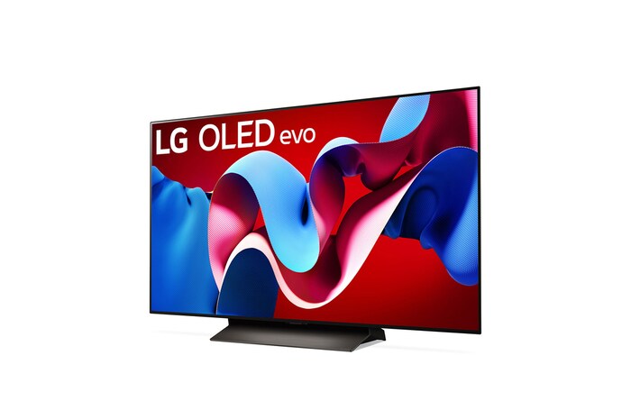 Vista lateral del LG OLED C4 fijado a la pared con el Synergy Bracket