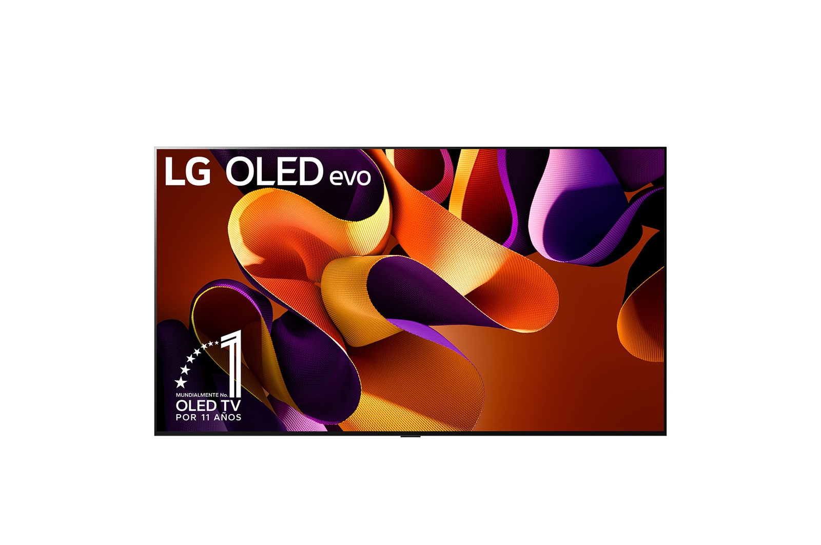 Vista lateral izquierda de LG OLED evo TV, OLED G4 en la pared