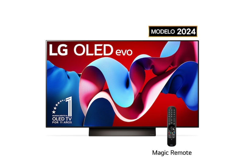 Front view of 42 Pulgadas LG OLED evo AI C4 4K Smart TV 2024 OLED42C4PSA