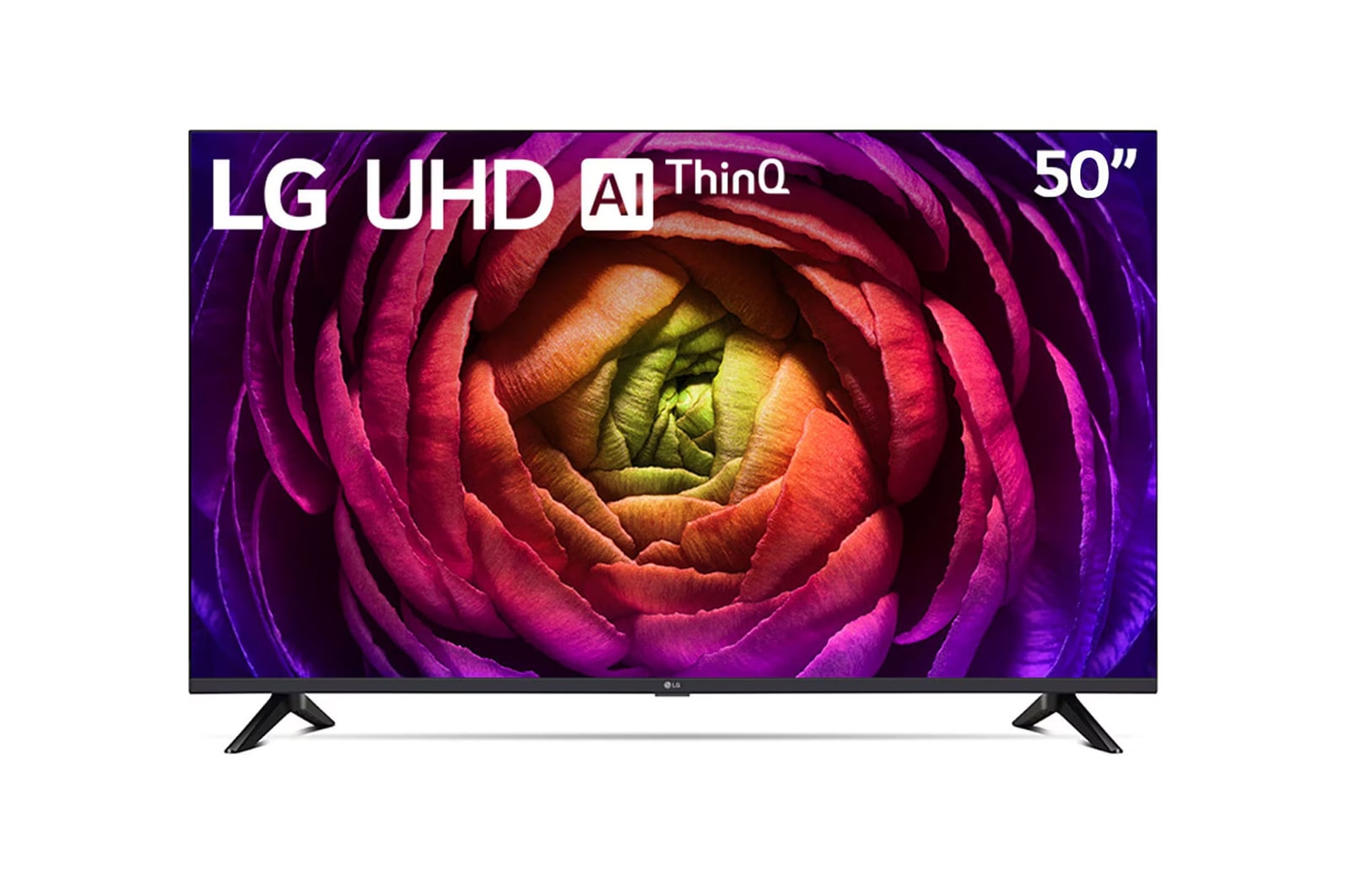 Front view of Pantalla LG UHD 50" UR73 4K SMART TV con ThinQ AI  50UR7300PSA