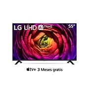 LG Pantalla LG UHD 55'' UR73 4K SMART TV con ThinQ AI , front view, 55UR7300PSA