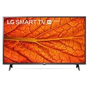 Front view of LG HD AI ThinQ 32'' LM637 Smart TV, Procesador α5 AI, Virtual Surround Plus 32LM637BPSB