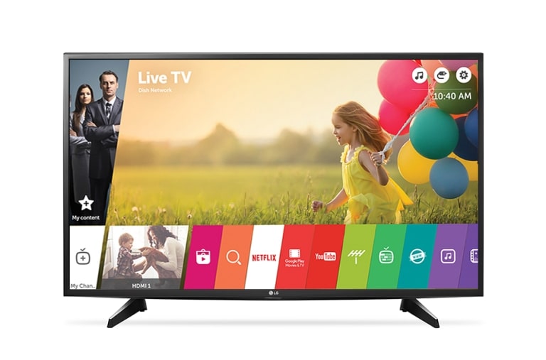 Front view of LG UHD 4K TV 49UH6100 49UH6100