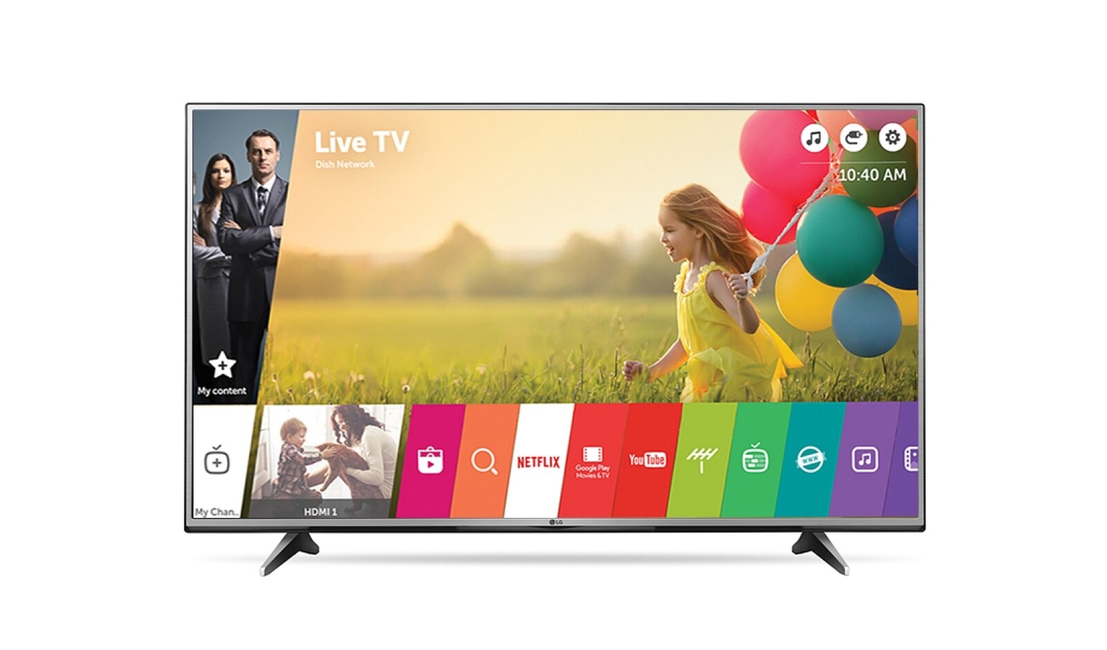 Front view of LG UHD 4K TV 55UH6150 55UH6150