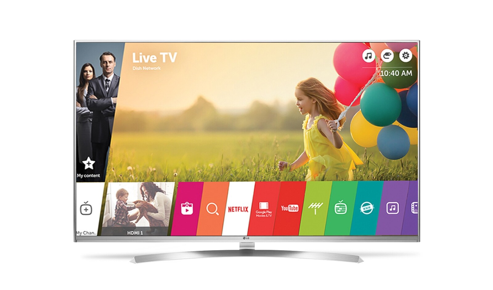 Front view of LG UHD 4K TV 55UH8500 55UH8500