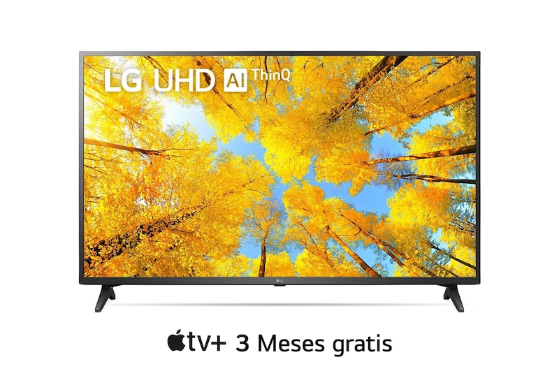LG UHD 55'' UQ7500 Smart TV con ThinQ AI (Inteligencia Artificial), Una vista frontal del televisor LG UHD con la imagen de relleno y el logotipo del producto encima, 55UQ7500PSF, thumbnail 1