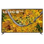 Vista frontal del televisor LG UHD