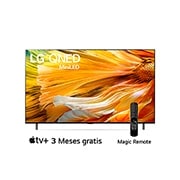 LG QNED Mini LED 75'' QNED90 4K Smart TV con ThinQ AI (Inteligencia Artificial), Procesador α7 Gen4 AI , Una vista frontal del televisor LG QNED, 75QNED90SPA, thumbnail 1