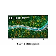 Vista frontal del televisor LG UHD
