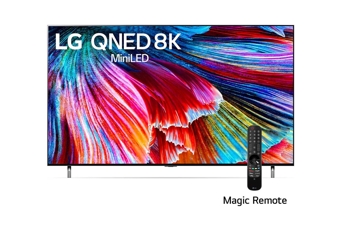 LG QNED Mini LED 86'' QNED99 8K Smart TV con ThinQ AI (Inteligencia Artificial), Procesador α9 Gen4 AI 8K, Una vista frontal del televisor LG QNED, 86QNED99SPA, thumbnail 1