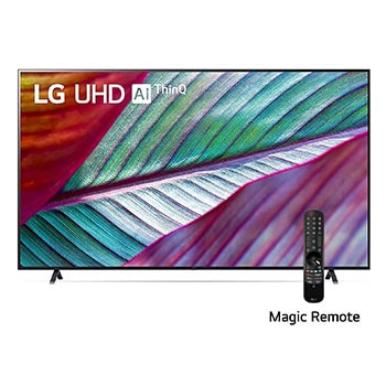 LG Pantalla LG UHD 86'' UR87 4K SMART TV con ThinQ AI, Vista frontal del televisor LG UHD, 86UR8750PSA