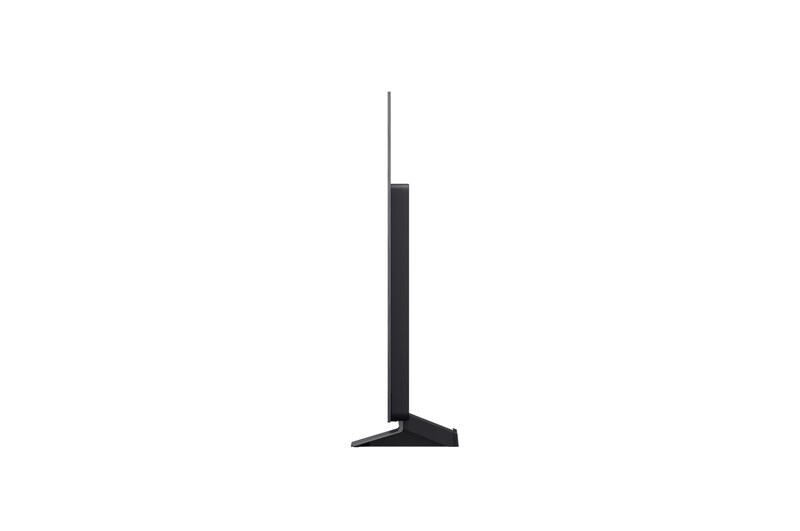 Vista lateral de la Smart TV LG OLED evo AI C5 4K.