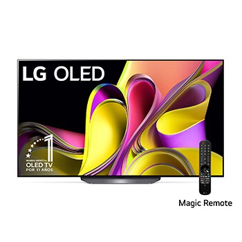 Vista frontal con el LG OLED y la frase «El mejor OLED del mundo por 10 años».