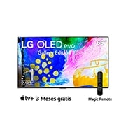 Vista frontal con LG OLED evo Gallery Edition en la pantalla