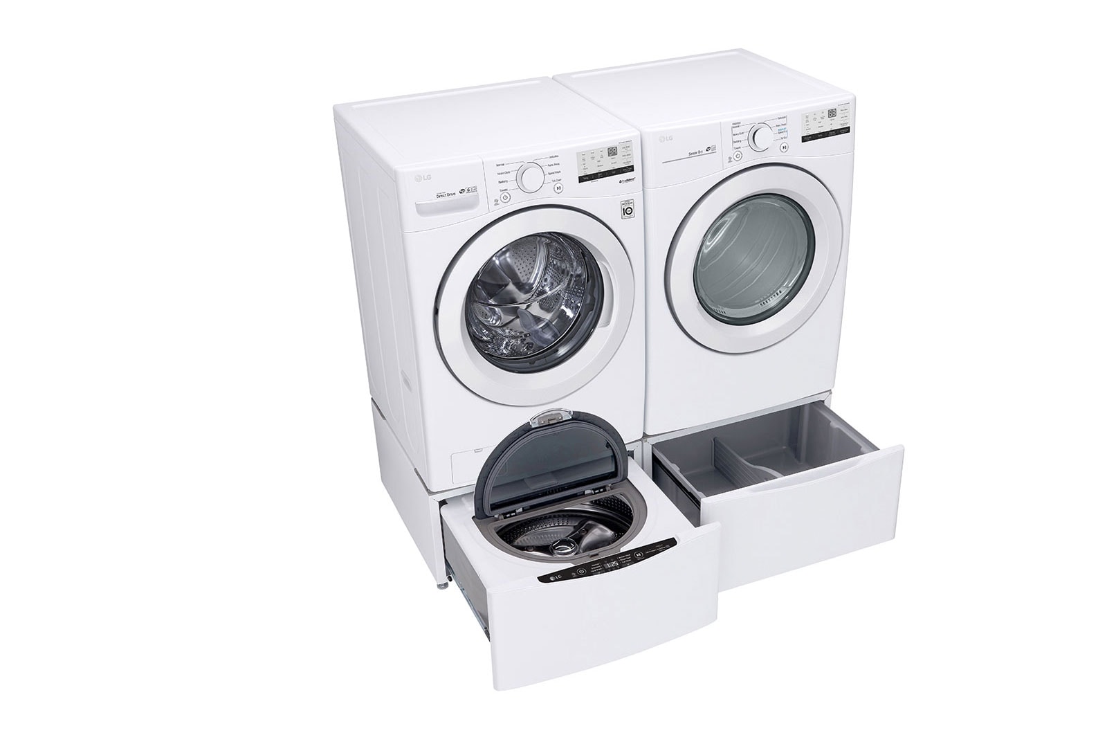 LG Secadora Eléctrica Carga Frontal 20kg Smart Diagnosis, Color Blanco, DF20WV2EW