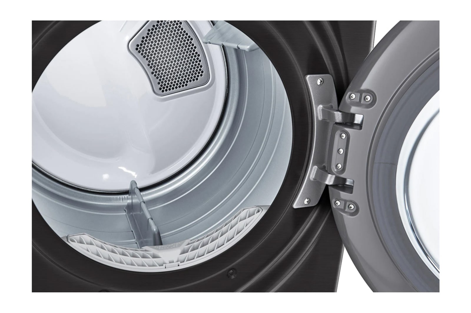 LG 22kg Secadora a Gas de Carga Frontal con TurboSteam™ & SmartThinQ(Wi-Fi), Color Acero Negro, DF22BV2BR