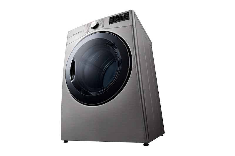 LG 22kg Secadora Electrica de Carga Frontal con Vapor & SmartThinQ(Wi-Fi), Color Acero, DF22VV2SBE