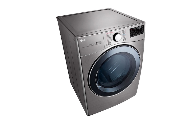 LG 22kg Secadora Electrica de Carga Frontal con Vapor & SmartThinQ(Wi-Fi), Color Acero, DF22VV2SBE