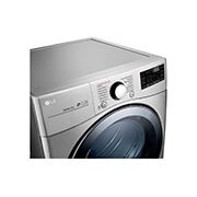 LG 22kg Secadora Electrica de Carga Frontal con Vapor & SmartThinQ(Wi-Fi), Color Acero, DF22VV2SBE