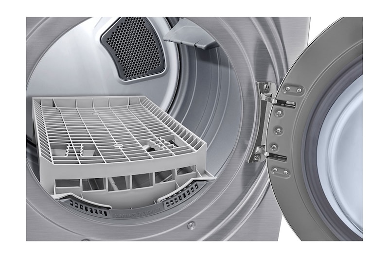 LG 20kg Secadora a Gas de Carga Frontal con Vapor & SmartThinQ(Wi-Fi), Color Acero, DF22VV2SBG