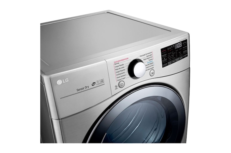 LG 20kg Secadora a Gas de Carga Frontal con Vapor & SmartThinQ(Wi-Fi), Color Acero, DF22VV2SBG