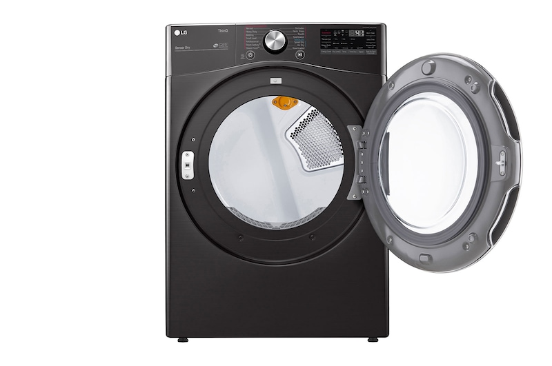 LG Secadora Eléctrica Carga Frontal 7.4p³ TurboSteam™ ThinQ™ Color Negro, DF25BFXS6BE