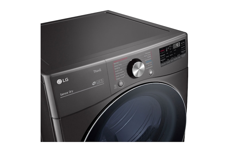 LG Secadora Eléctrica Carga Frontal 7.4p³ TurboSteam™ ThinQ™ Color Negro, DF25BFXS6BE