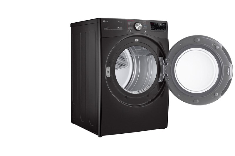 LG Secadora Eléctrica Carga Frontal 7.4p³ TurboSteam™ ThinQ™ Color Negro, DF25BFXS6BE