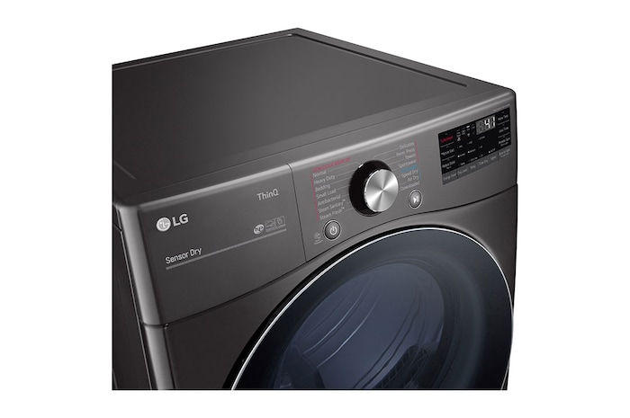 LG Secadora Eléctrica Carga Frontal 7.4p³ TurboSteam™ ThinQ™ Color Negro, DF50BV2BRE